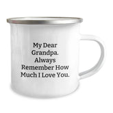 Funny Grandpa Camping Mug Gifts from Family, Christmas Unique Gifts for Grandpa, My Dear Grandpa Always Remember - Image 2